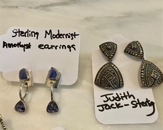 Judith Jack sterling earrings