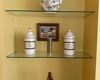 The glass pharmaceutical jars are sold.