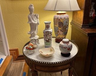 The table and lamp are sold.