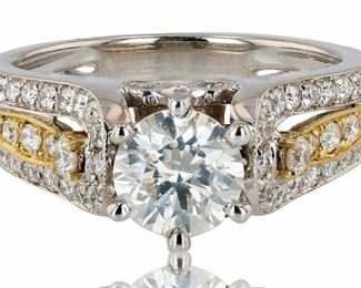 Platinum 1.06ct diamond ring - fine jewelry