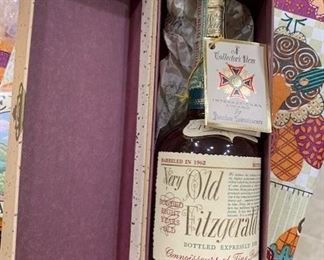 Old Fitzgerald Scotch collectible bottle unopened with box and packaging
