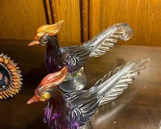 Vintage Pair of Murano Glass 