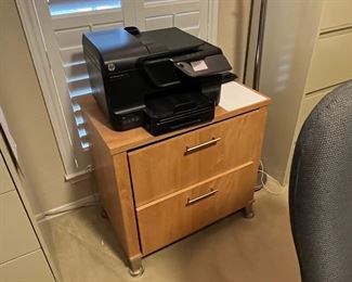 Two Drawer Wood File Cabinet