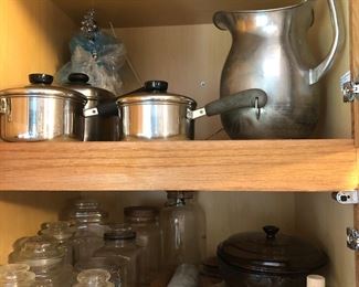 Pots, Pitcher, Canisters, Kitchen Items