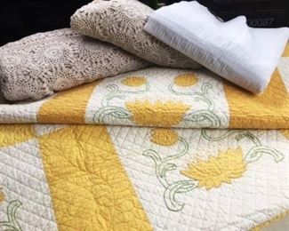 Sampling of the handmade quilts available