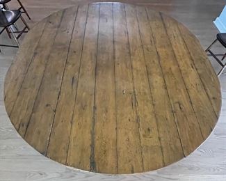 Antique Drop Leaf Farm Table. Measures 72" L x 60" W x 29" H. Width When Sides Are Dropped: 28" W. Photo 2 of 7.