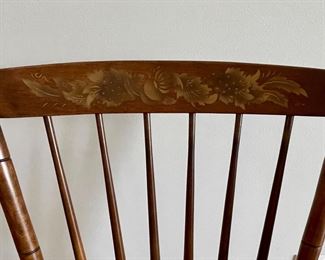 Set of 6 1945-1955 Stenciled Hitchcock Chairs. Photo 3 of 5.