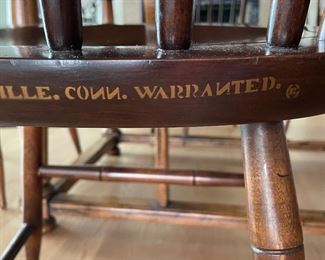 Set of 6 1945-1955 Stenciled Hitchcock Chairs. Photo 5 of 5.