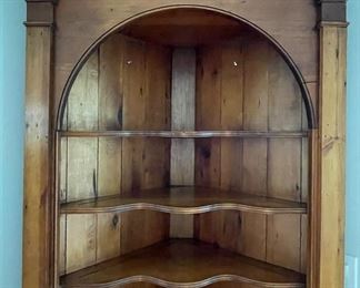 Antique Federal Style Pine Corner Cabinet. Measures 37.5" W x 17" D x 90" H. Photo 2 of 4.