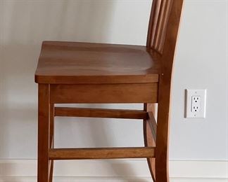 Set of 4 Cherry Mission Style Amish Counter Stools. Each Measures 19" W x 24" H. Photo 2 of 4.