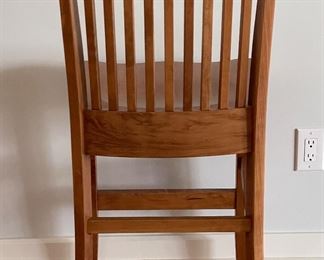 Set of 4 Cherry Mission Style Amish Counter Stools. Each Measures 19" W x 24" H. Photo 3 of 4.