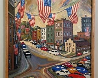 Untitled Oil On Canvas. Signed By Artist. Measures 28.5" W x 38.5" H; 31" W x 40.5" H with Frame. Photo 1 of 2.