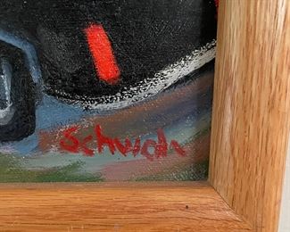 Untitled Oil On Canvas. Signed By Artist. Measures 28.5" W x 38.5" H; 31" W x 40.5" H with Frame. Photo 2 of 2.