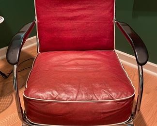 1930s Art Deco Kem Weber “Springer Chair” for Lloyd Manufacturing. Measures 22" W with 17" Seat. Photo 1 of 6.