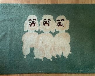 Poodle Rug. Measures 51" x 32."