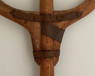 Antique Bale Pitchfork. Measures 16" W x 82" H. Photo 3 of 3.