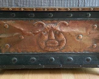 Blanket Chest with Decorative Copper Facing. Measures 33.5" W x 16" D x 19" H. Photo 1 of 4.