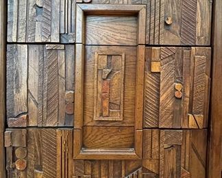 Mid-Century Lane Furniture Brutalist Nine-Drawer Bureau. Measures 68" W x 18" D x 30" H. Photo 2 of 5.