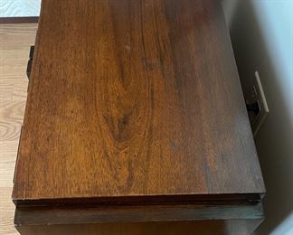 Paul Evans Style Lane Brutalist Bedside Table - 2 Available. Each Measures 28" W x 16" D x 22.5" H. Photo 2 of 4.