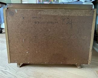 Paul Evans Style Lane Brutalist Bedside Table - 2 Available. Each Measures 28" W x 16" D x 22.5" H. Photo 4 of 4.