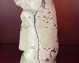 Antique Thrifty, The Wise Pig Cast Iron Bank. Copyright JMR. Photo 2 of 4.