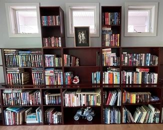 Modular Bookcase & Books. Bookcase Has Multiple Configurations.