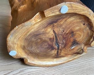 Carved Burl Wood Bucket. Photo 3 of 3.