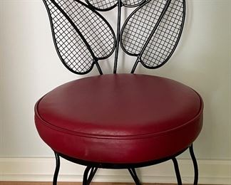 Salterini-Style Pleather Upholstered Chair - 1 Available. Photo 1 of 4.