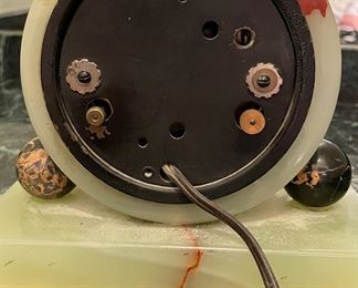 Marble Base General Electric Clock. Has Chip on Right Base. Photo 4 of 4.