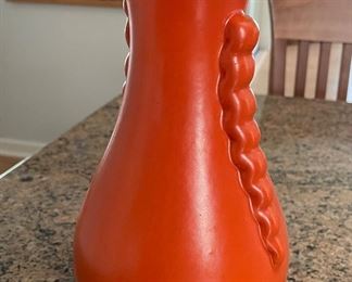 Vintage Orange Haeger Vase. Photo 1 of 3.
