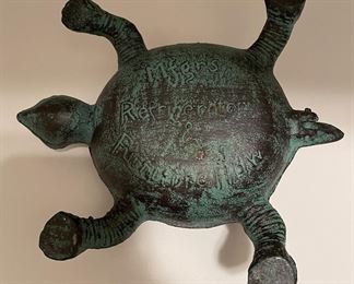 Grand Rapids Brass Company Souvenir Cast Iron Turtle. Photo 2 of 4.