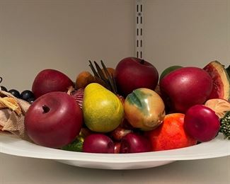 Painted Wood Fruit Sampler.