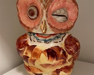 Vintage Shawnee Winking Owl Cookie Jar. Photo 1 of 2.