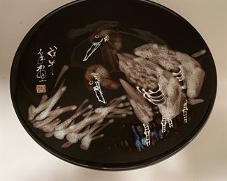 Asian Glazed Ceramic Plate. Photo 1 of 2.