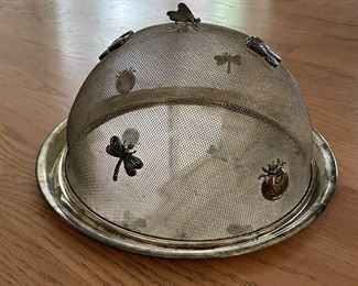 Serving Tray with Mesh Food Dome. Photo 1 of 2.