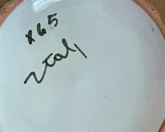 Pair of Small Hand-Painted Italian Urns. Photo 2 of 2.