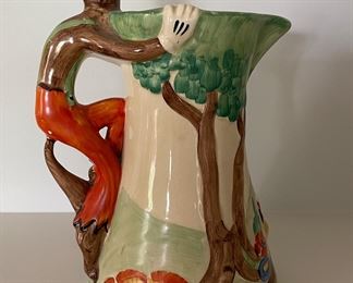 1930s Wade Heath, England, Pitcher of Three Little Pigs. Photo 2 of 3.