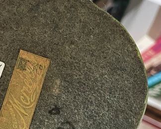 Vintage Meneris Chalkware Sculpture of Man Cutting Wheat. Photo 3 of 3.