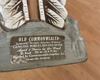 Old Commonwealth Chief Illini Porcelain Decanter. Photo 2 of 3.