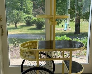 Vintage All-Weather Bar Cart on Wheels. Measures 36" W x 24" D x 73" H. Photo 1 of 5.