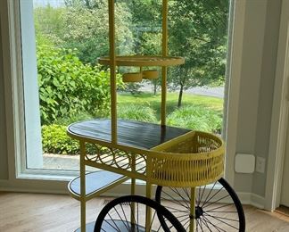 Vintage All-Weather Bar Cart on Wheels. Measures 36" W x 24" D x 73" H. Photo 5 of 5.