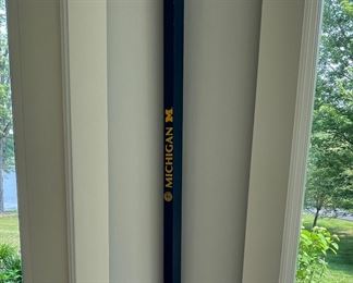 University of Michigan Life Size Pencil. Measures 2" W x 44" H.