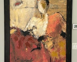 "Modesty with Coa," Giclee on Canvas. Victor Klauss. Measures 39.5" W x 49.5." Photo 1 of 2.