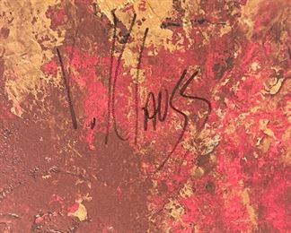 "Modesty with Coa," Giclee on Canvas. Victor Klauss. Measures 39.5" W x 49.5." Photo 2 of 2.