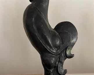 Antique Cast Iron Rooster Door Stop. Photo 1 of 2.