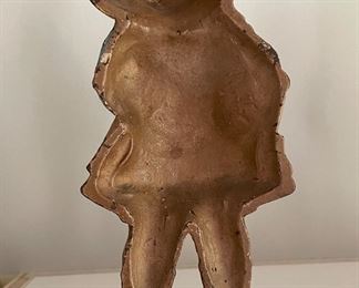 Antique Cast Iron Girl With Doll Doorstop. Photo 2 of 3.