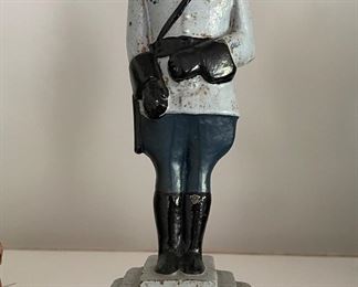 Vintage Cast Iron Soldier Doorstop.