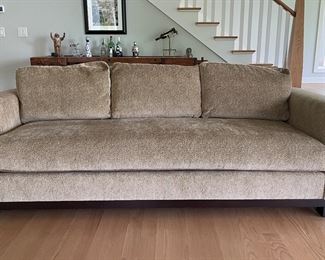Sofa Newly Upholstered. Measures 96" W x 41" D with 20" Seat Height. Photo 1 of 5.