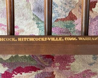 1945-1955 Stenciled Hitchcock Bench. Measures 44" W x 20" D with 17" Seat Height. Photo 4 of 4.
