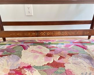 1945-1955 Stenciled Hitchcock Bench. Measures 44" W x 20" D with 17" Seat Height. Photo 3 of 4.